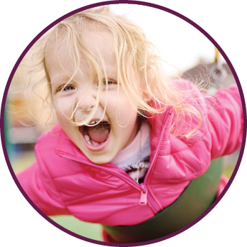 Cute little girl having fun on outdoor playground  Spring summer autumn active sport leisure for kids  Child on plastic swing